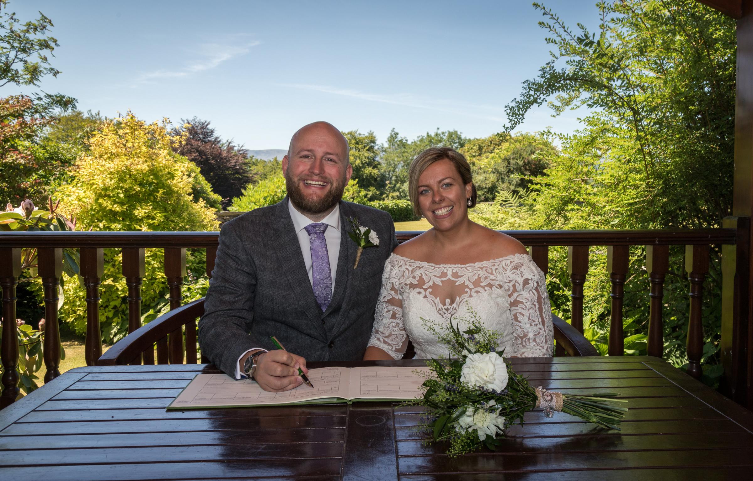 HAPPY: One couple who tied the knot at one of the Lake District Country Hotels. Photo by Jamie Harper