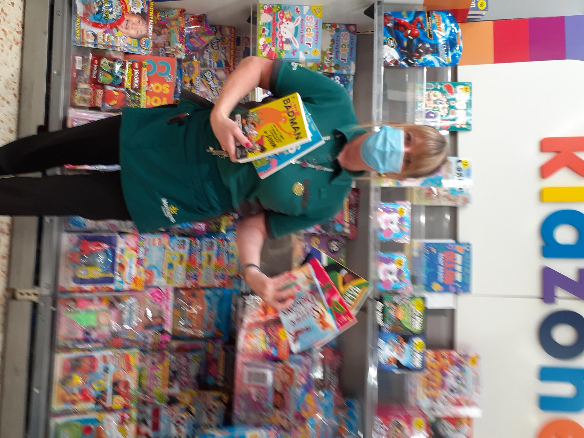 DELIVER: Alison Jewitt, Community Champion from the Morrisons store in Barrow delivered books to Schools