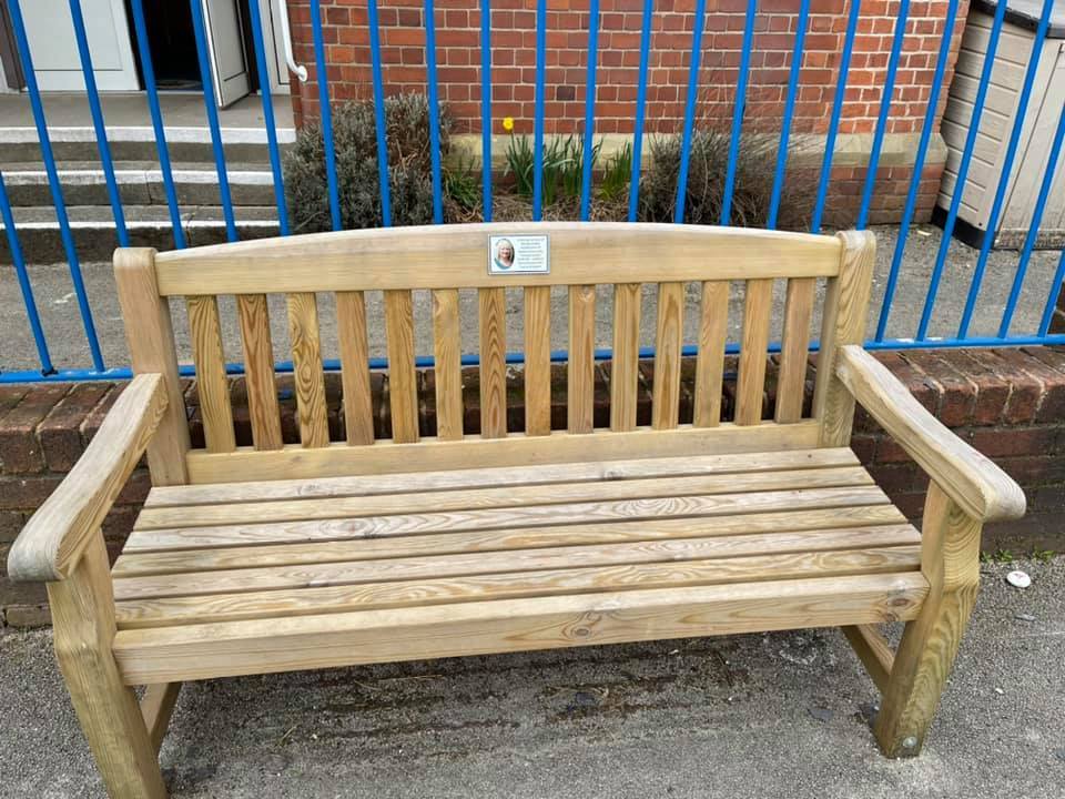 MEMORY: Bench at Roose Primary School in memory of Wendy Jacobs