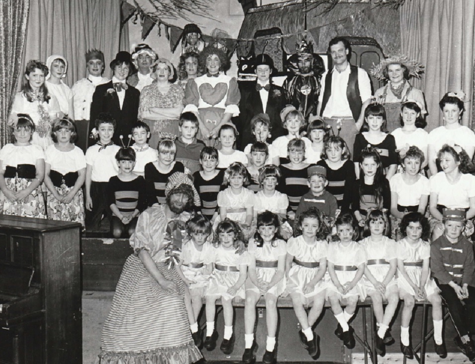 The cast of Sing A Song Of Sixpence in 1989