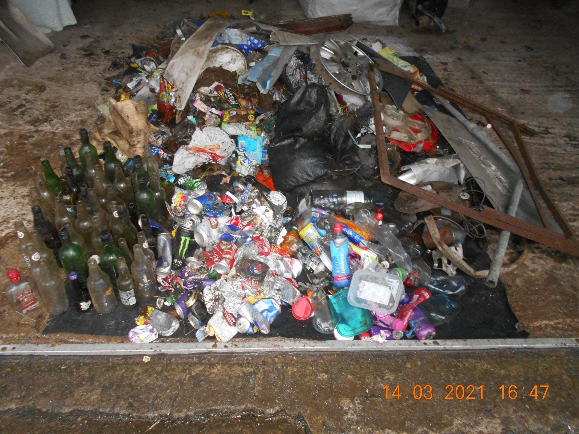 LITTER: Rubbish collected by Martin Stables from Crossamoor in Ulverston 