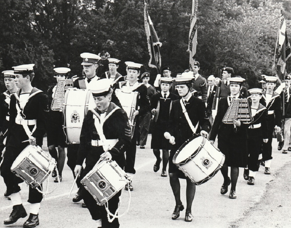 PARADE: The parade at the Battle of Britain remembrance service in Barrow Park in 1993