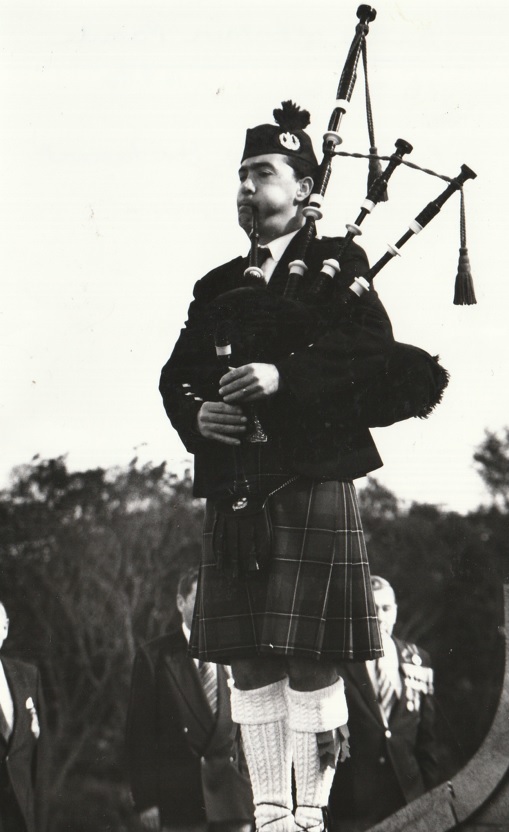 HONOUR: A piper at the Cenotaph in 1996