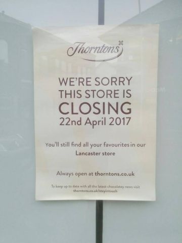 Closing date confirmed for Thorntons store in Barrow town centre